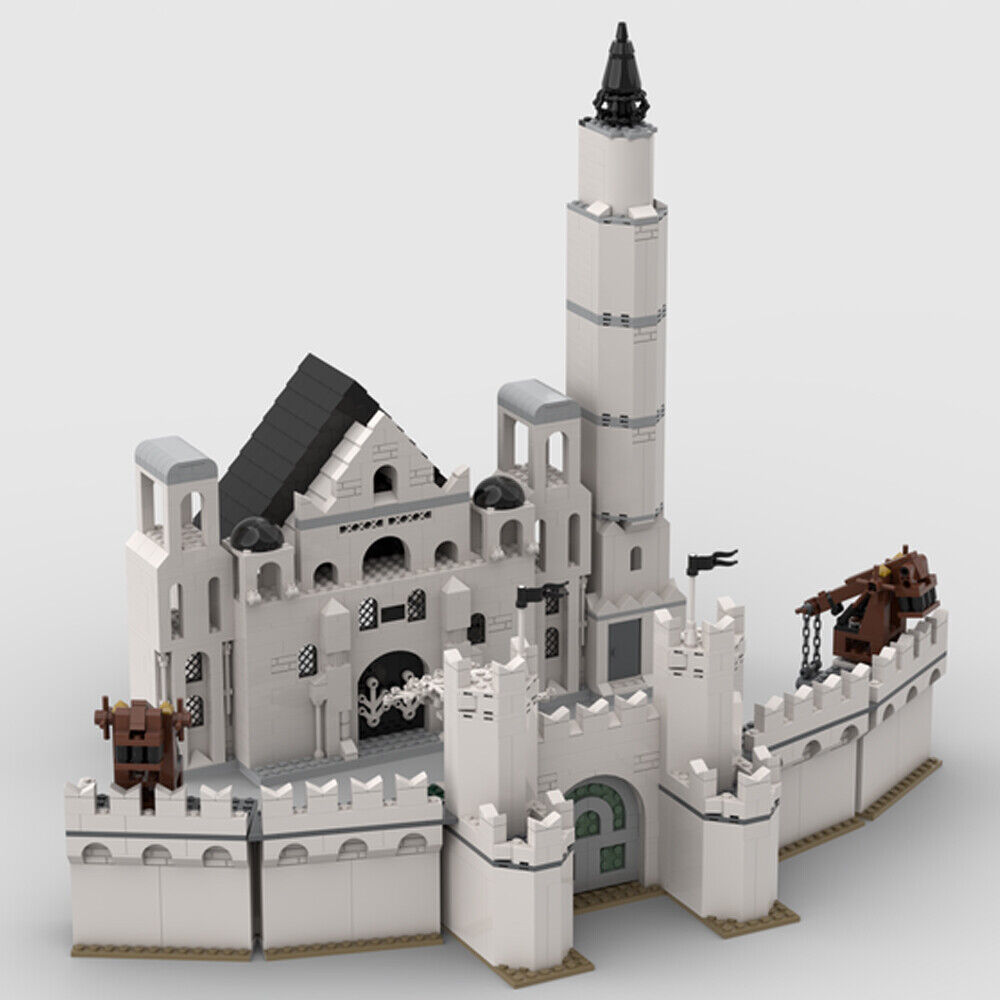 MOC-122301 Capital City with Throne Room, Trebuchets and White Tower 1524 Parts-ZITIANYOUBUILD