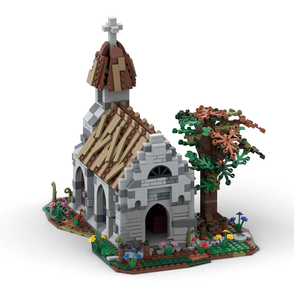 C7478 Medieval Village Church with Interior Modular Building 1130 Parts-ZITIANYOUBUILD