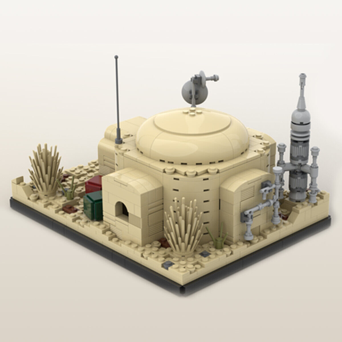 Custom MOC: C4967 Owen Lar's Home on Tatooine 695 Parts Gift for Christmas-ZITIANYOUBUILD