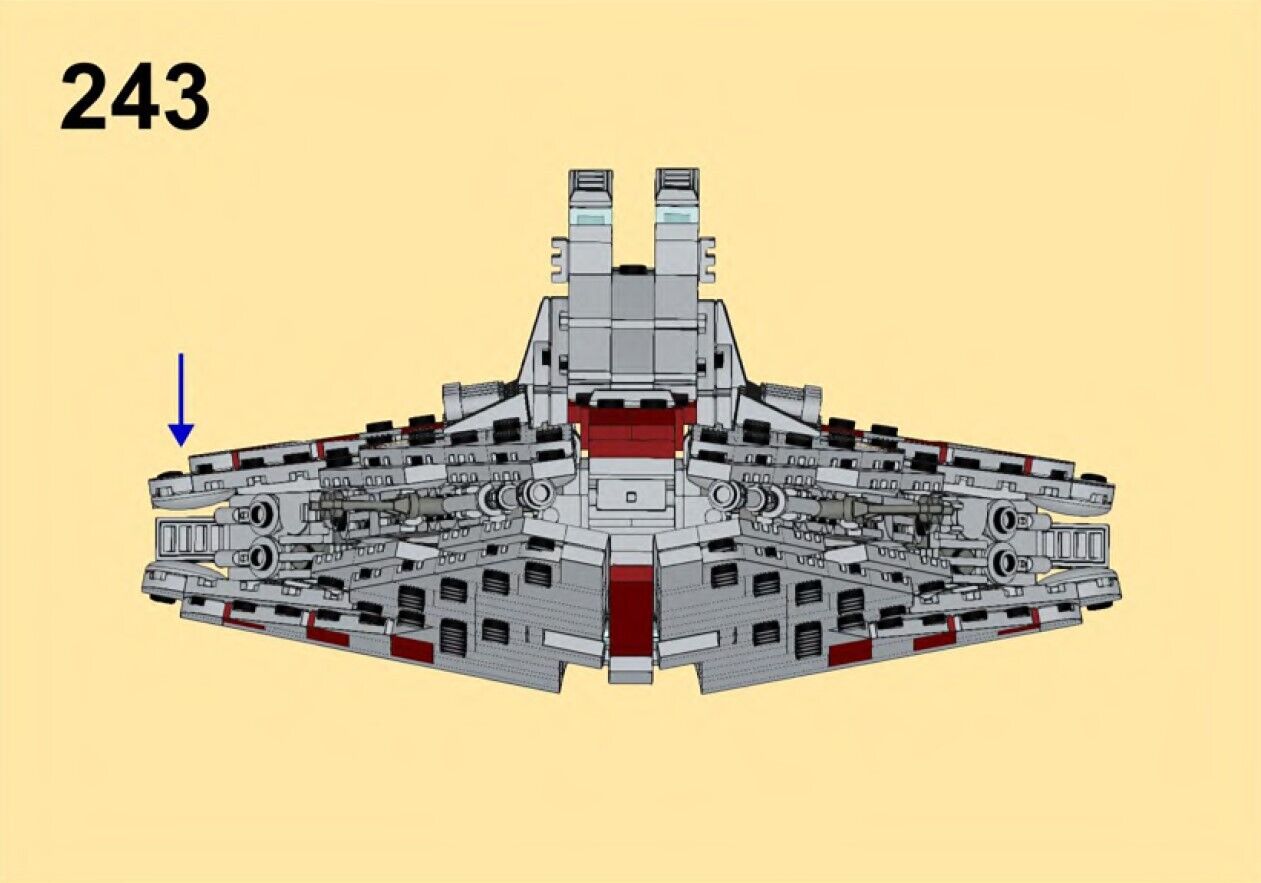 MOC-45566 Venator Class Republic Attack Cruiser with Display Stand 908 Parts-ZITIANYOUBUILD