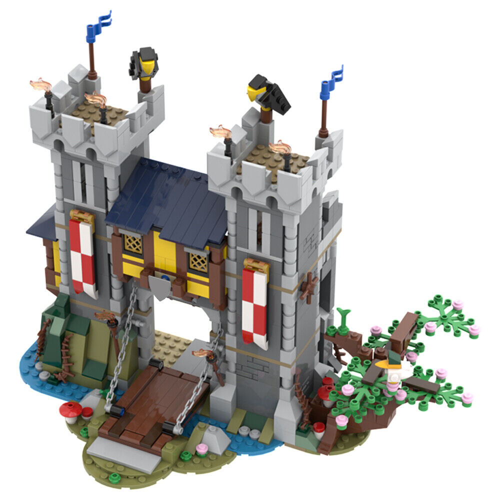 MOC-91876 Castle and Attack of the Dragons Model Building Toys 2427 Parts-ZITIANYOUBUILD