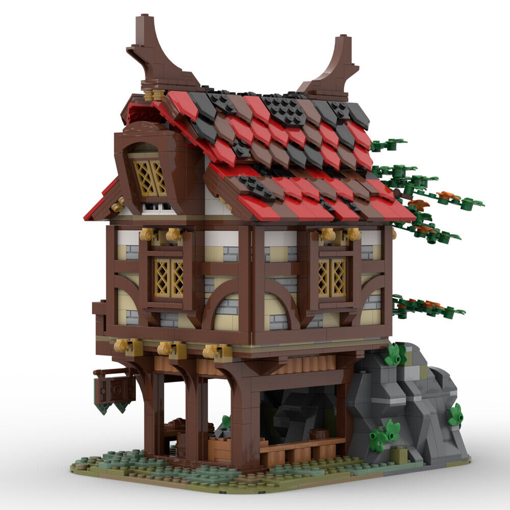 MOC-73723 MEDIEVAL BAKERY Model Modular Building for Collection 1407 Parts-ZITIANYOUBUILD