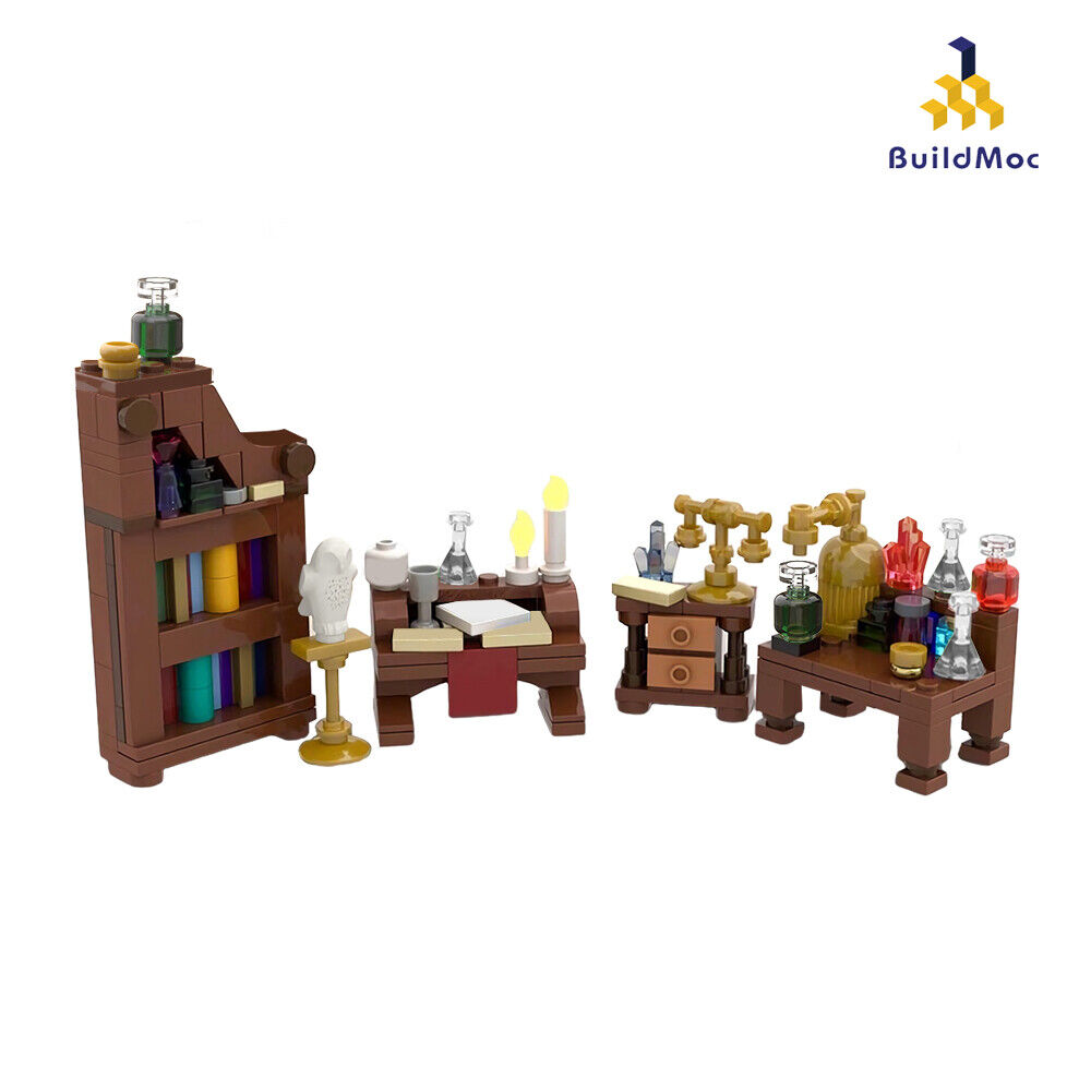 Custom MOC: C9138 Medieval A|chemist Laboratory Micro Model 215 Parts-ZITIANYOUBUILD