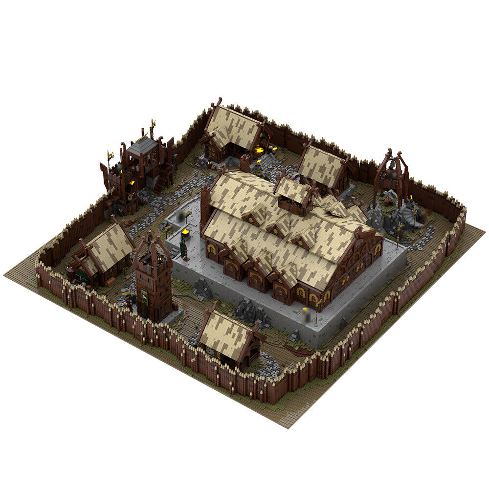 MOC-156052 Town Bundle from Film with 8 Buildings and Room Interiors 23240 Parts-ZITIANYOUBUILD