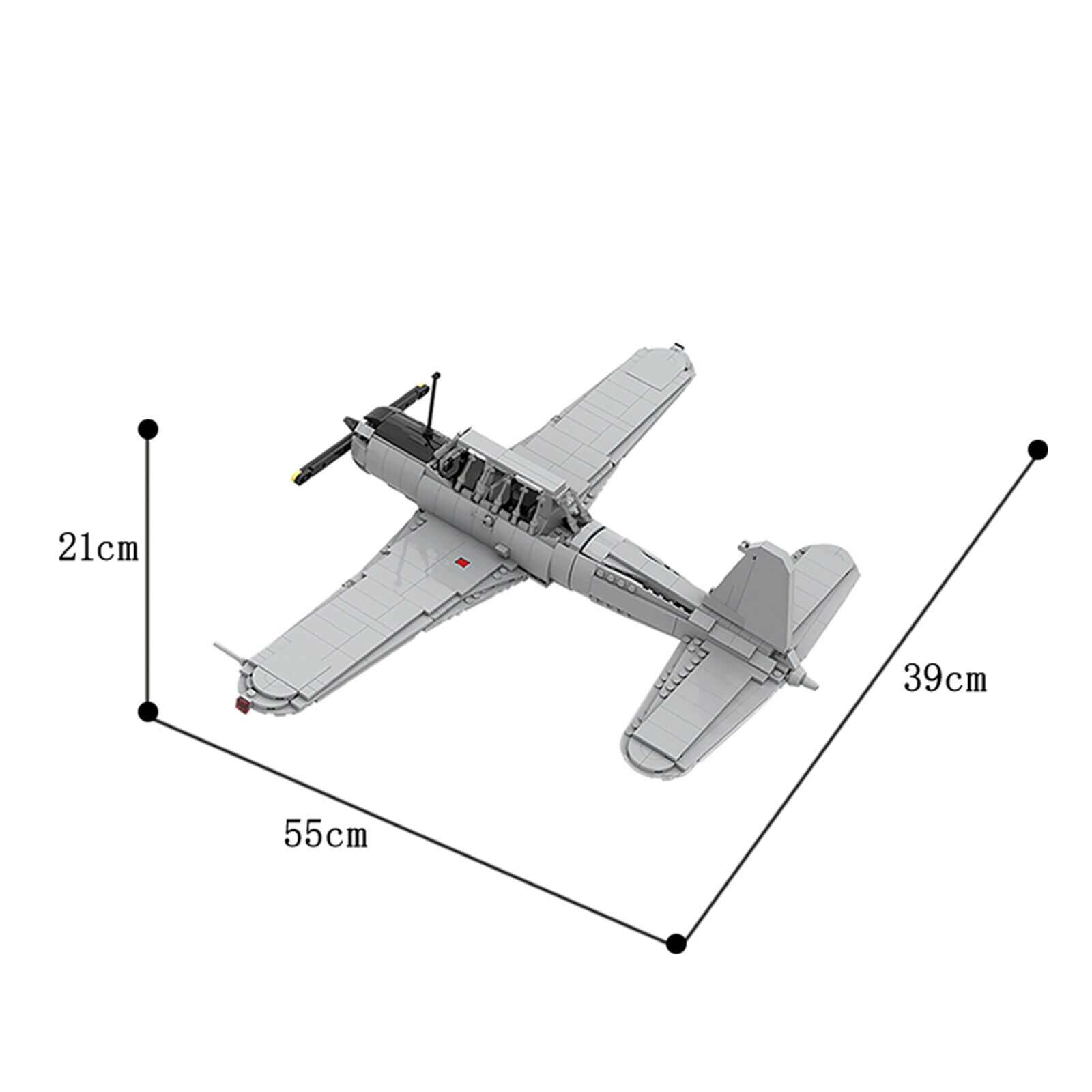 C5604 BT-13A Basic Trainer Aircraft Model Building Toys Set 918 Parts-ZITIANYOUBUILD
