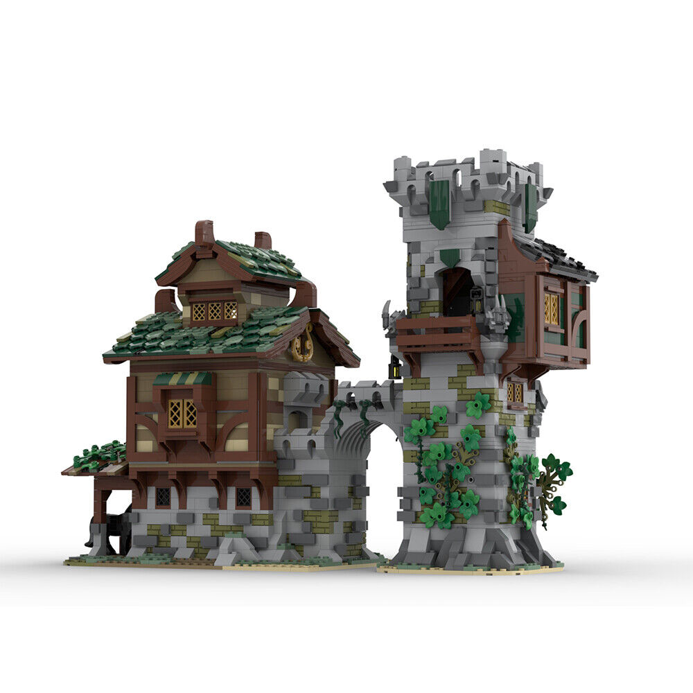 MOC-83831+MOC-80710 MEDIEVAL STABLE and MEDIEVAL GUARD TOWER 2888 Parts-ZITIANYOUBUILD