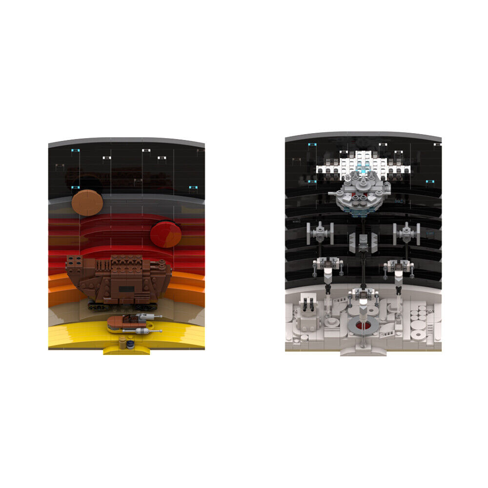 C9043 Micro Episode IV BATTLE and TATOOINE Diorama 1098 Parts from Movie-ZITIANYOUBUILD