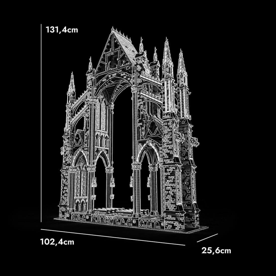 MOC-172185 Gothic Cathedral- Cross Section 1:42 Scale 41101 Parts 1.34m High-ZITIANYOUBUILD