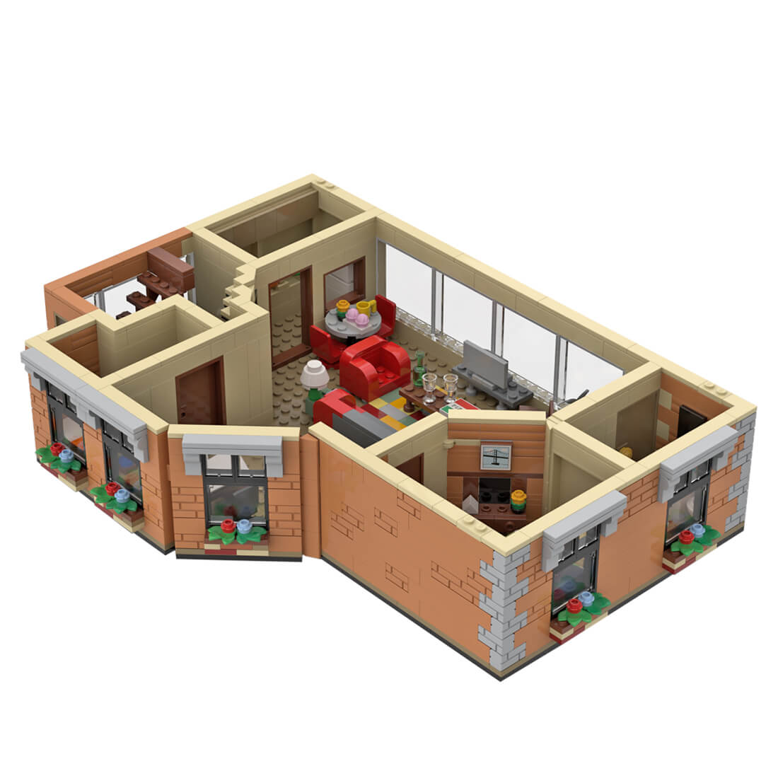 Custom MOC-80890 HIMYM Apartment 886 Parts Toys Gift for Christmas-ZITIANYOUBUILD