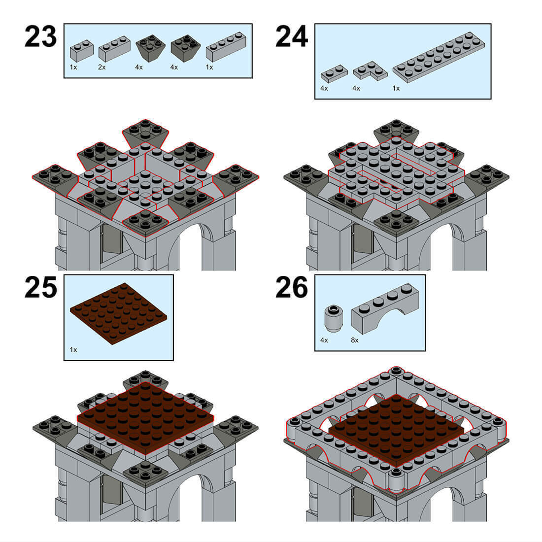 Custom MOC-77965 Medieval Modular Dungeon Tower 400 Parts Gift for Christmas-ZITIANYOUBUILD