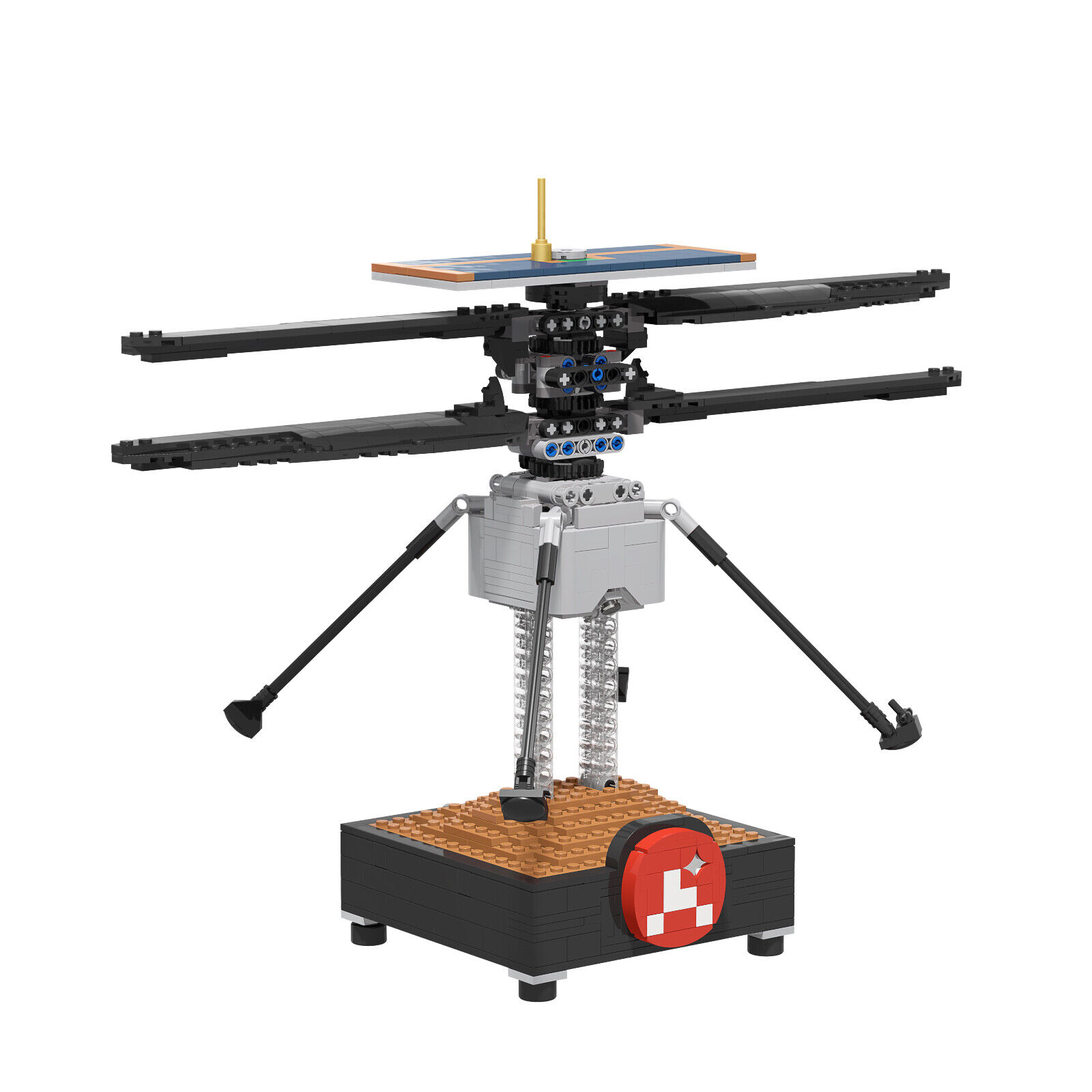 Custom MOC: C6341 Mars Helicopter Ingenuity 735 Parts Gift for Christmas-ZITIANYOUBUILD