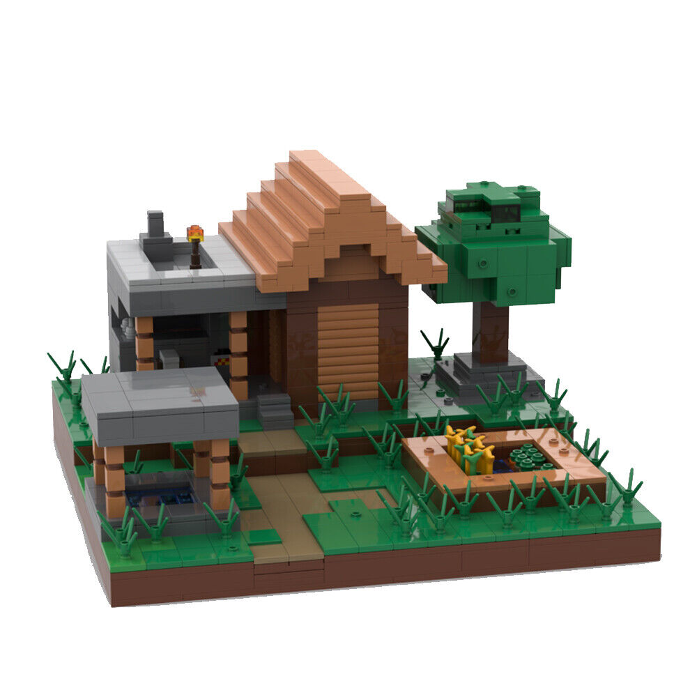MOC-119299 Village Diorama from Video Game Sandbox Game Building Toys 1132 Parts-ZITIANYOUBUILD