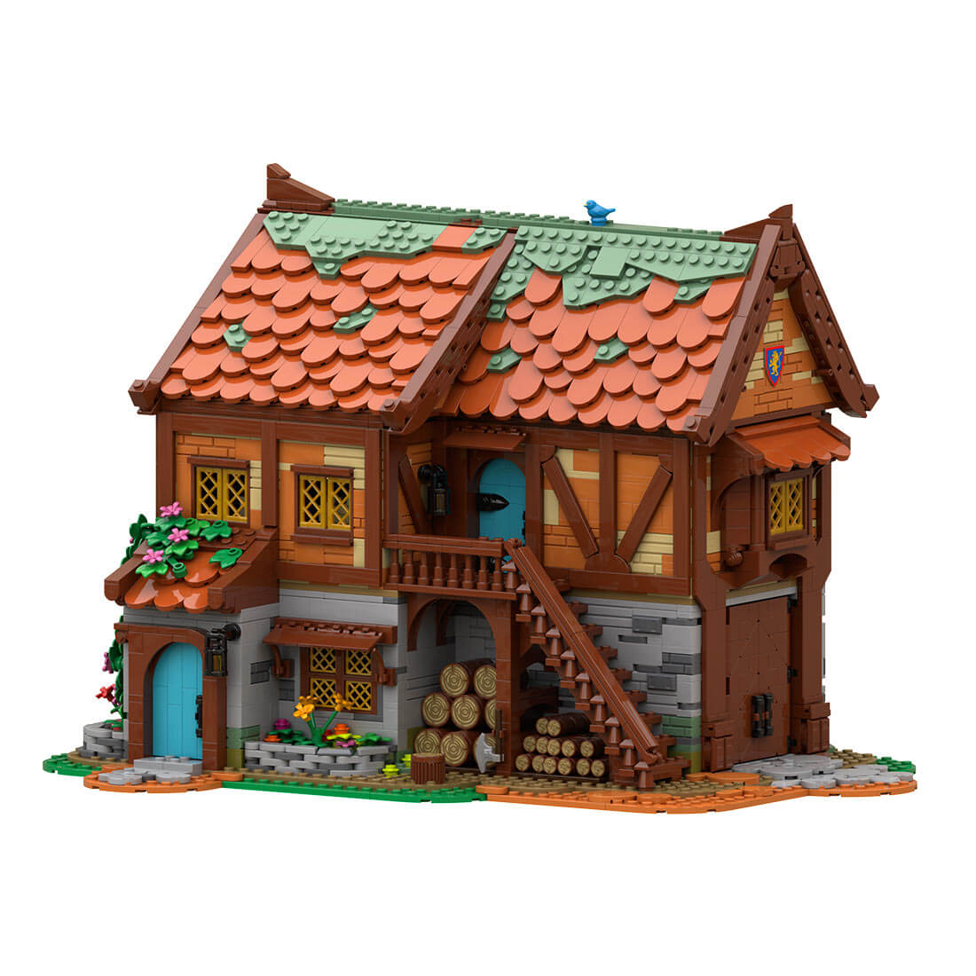 Custom MOC-189669 Medieval Joiner's Workshop Building Blocks Set (3979PCS)