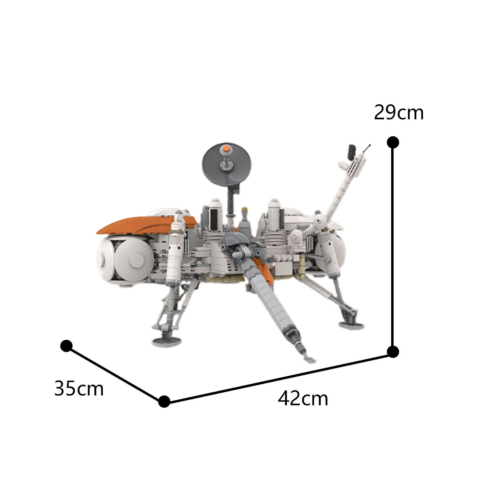 C5410 Space Probes Lander Model 1:9 Scale Building Toys Set 1264 Parts-ZITIANYOUBUILD