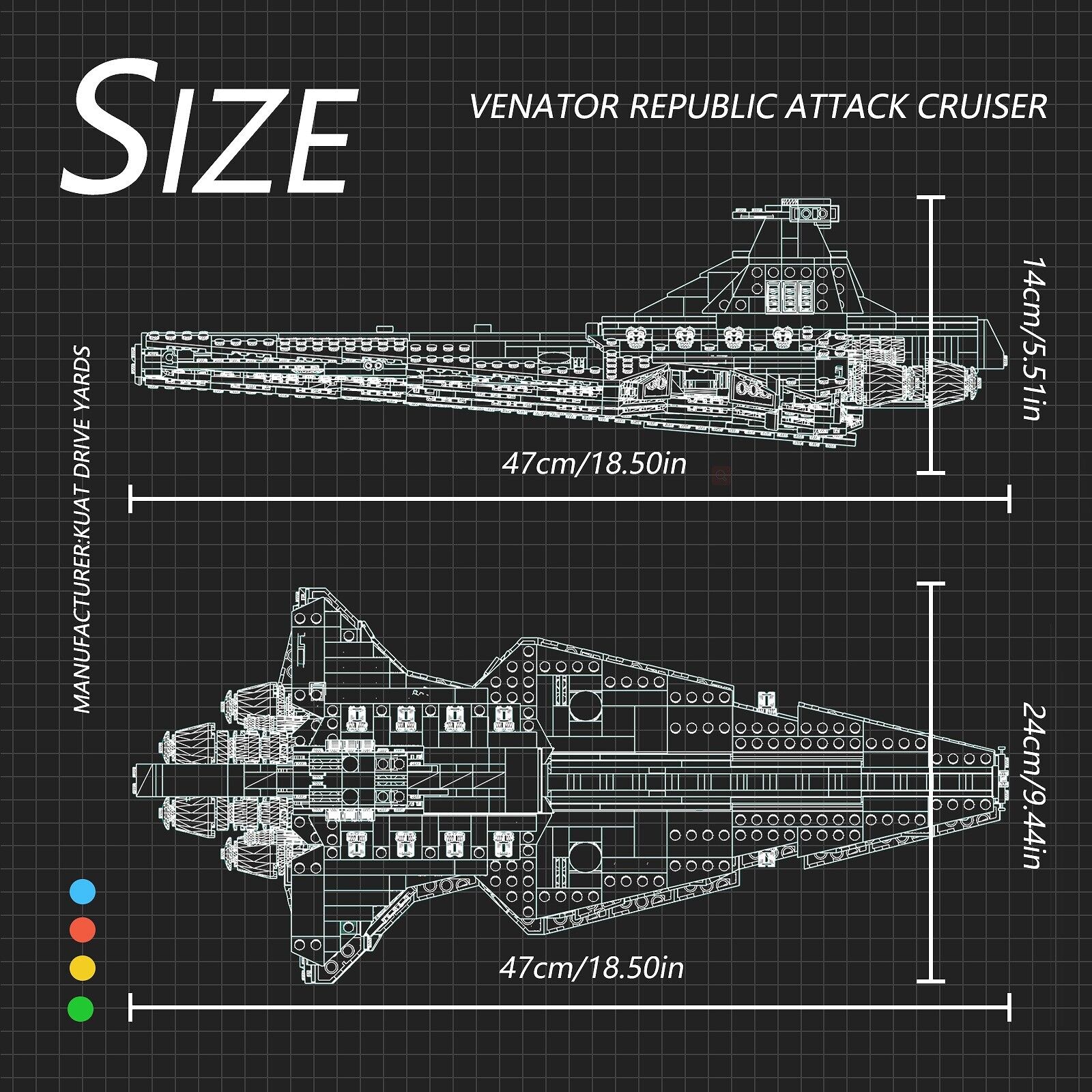 MOC-37121 Venator-Class Star Destroyer Aka Republic Attack Cruiser Creative Toys-ZITIANYOUBUILD