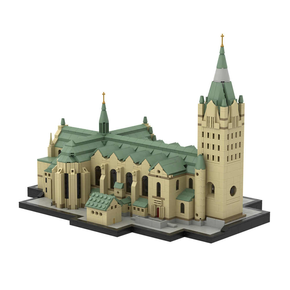 ZITIANYOUBUILD Custom MOC: C7697 Paderborn Cathedral Modular Building 3164 Parts-ZITIANYOUBUILD