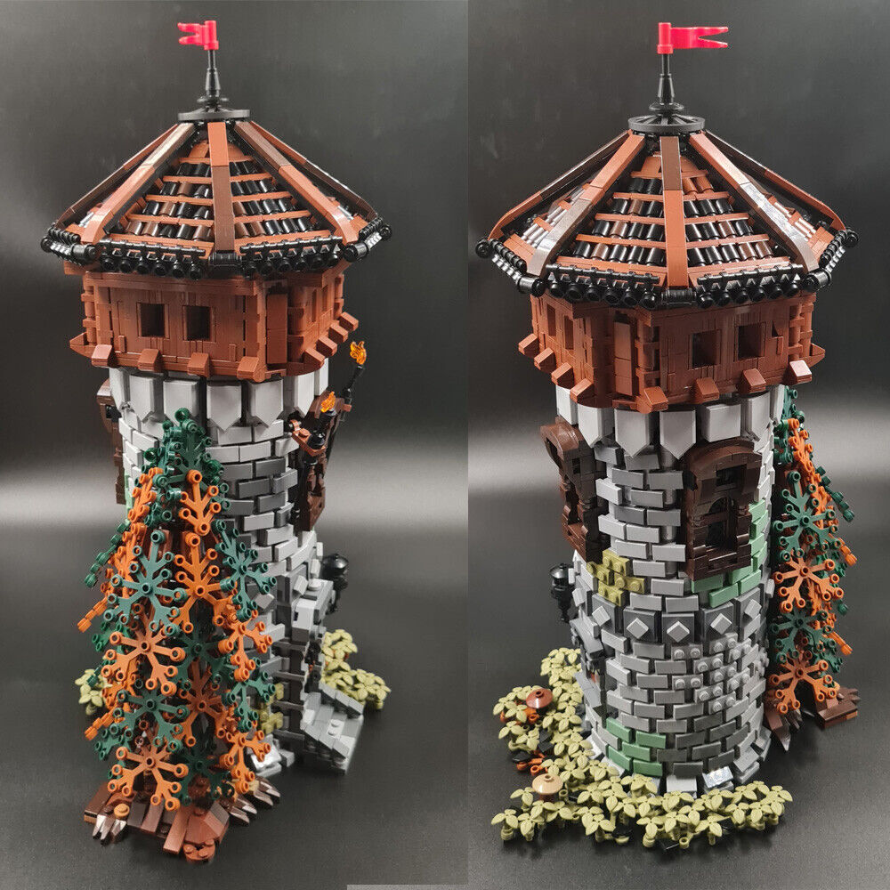 MOC-124071 Medieval Castle Tower Modular Building for Collection 2449 Parts-ZITIANYOUBUILD