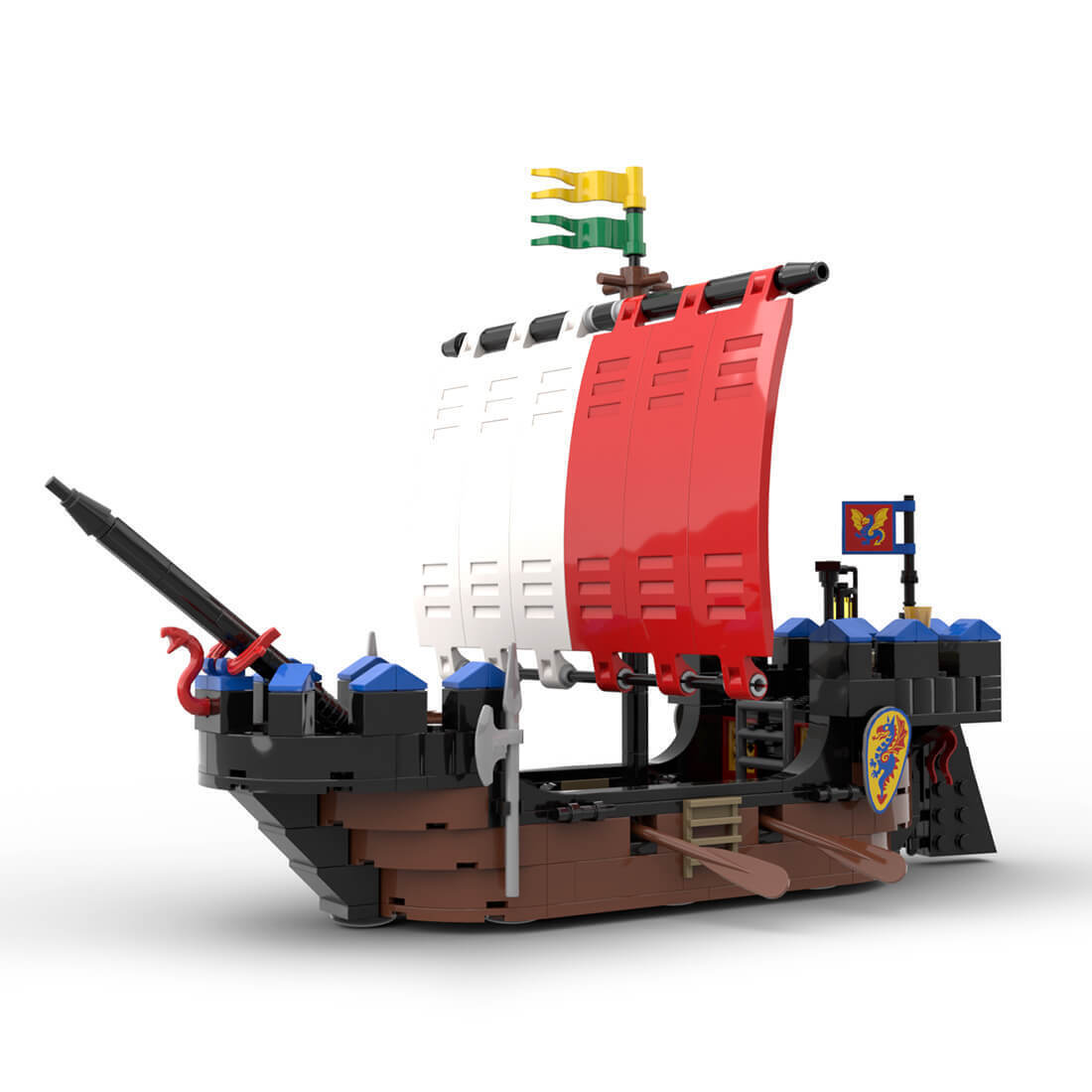 Custom MOC-119470 Sea Dragon Medieval Battleship 297 Parts Gift for Christmas-ZITIANYOUBUILD