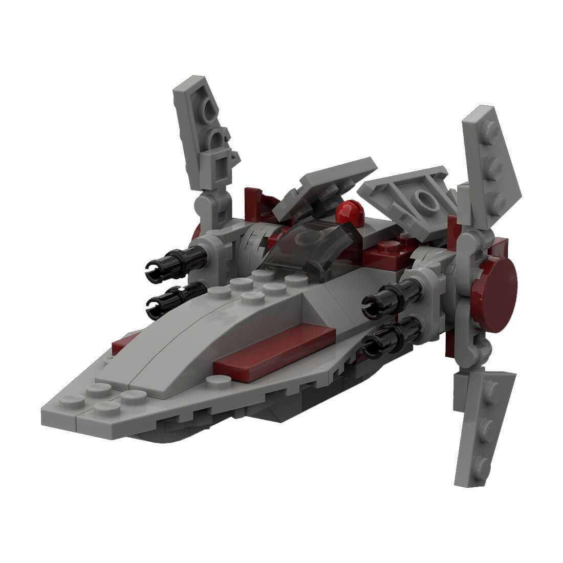 Custom MOC-81294 V-Wing Microfighter Technology Warship 93 Parts for Christmas-ZITIANYOUBUILD