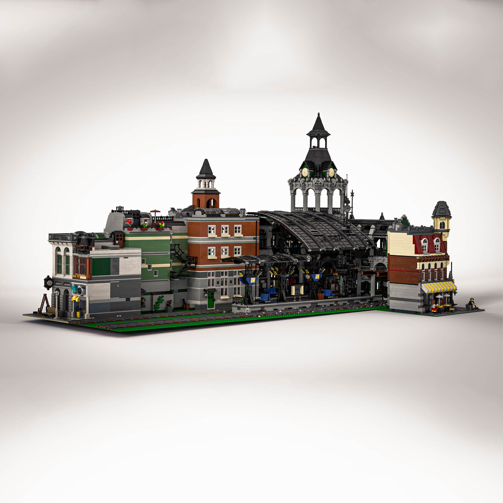 ZITIANYOUBUILD Custom MOC: C4641-A Historic Train Station Toys 12698 Parts Parts-ZITIANYOUBUILD