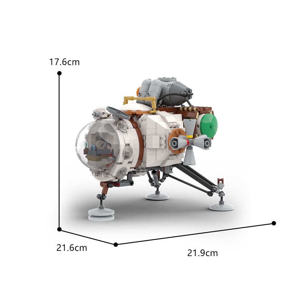 C9266 Hearthian Ship Model with Stand and Cockpit 778 Parts Building Toys-ZITIANYOUBUILD