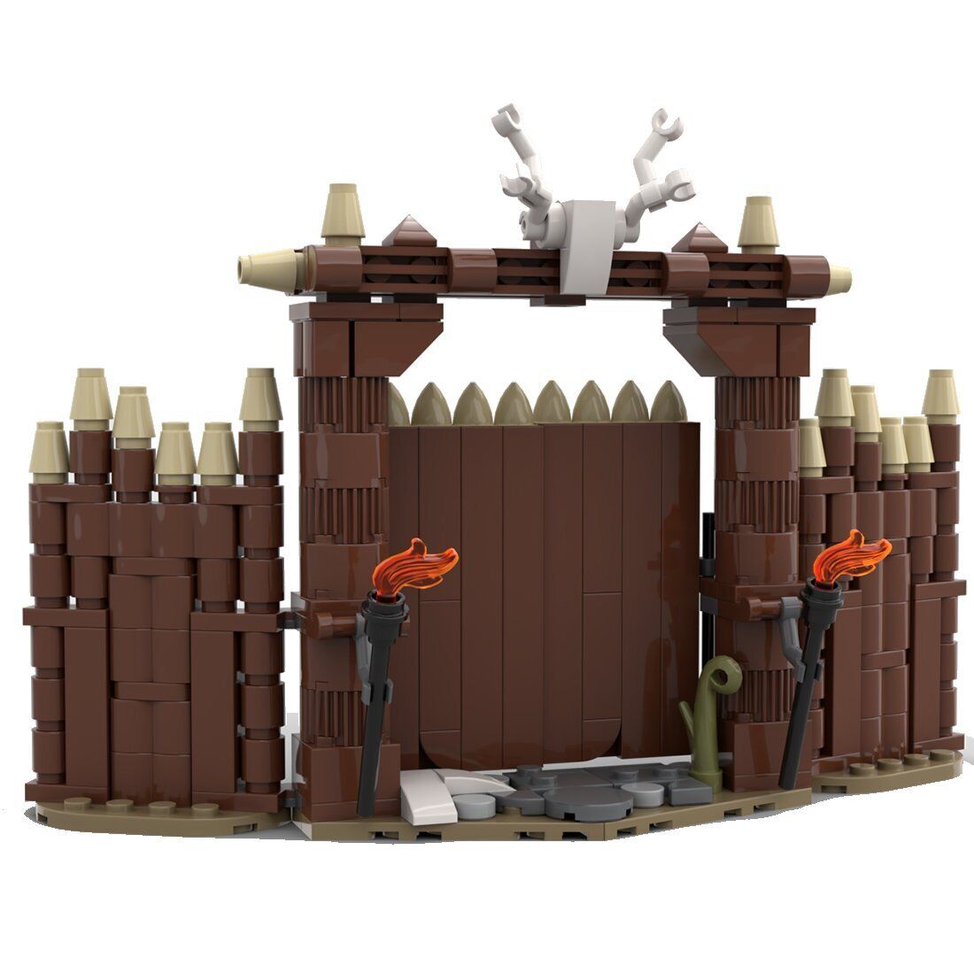 Custom MOC-103656 The Village Gate Model 220 Parts Kids Gift for Christmas-ZITIANYOUBUILD