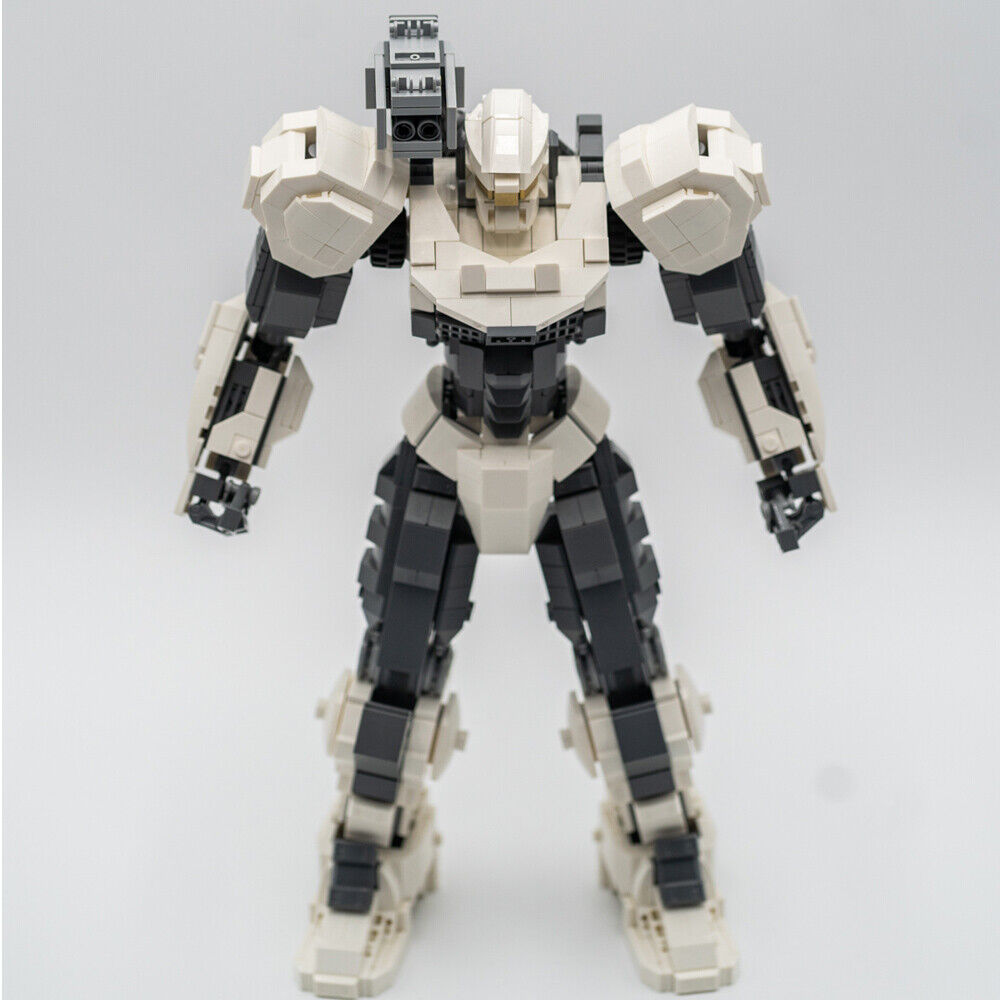MOC-96964 White Mech Robot Jaeger Model 31,5 cm High Building Toys 1244 Parts-ZITIANYOUBUILD