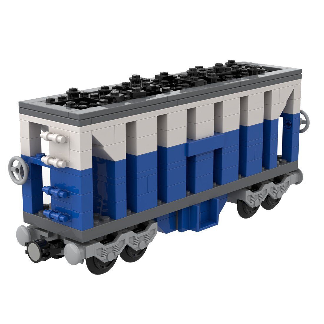 Custom MOC-87473 4-Axle Coal Train Carriage 322 Parts Kids Gift for Christmas-ZITIANYOUBUILD