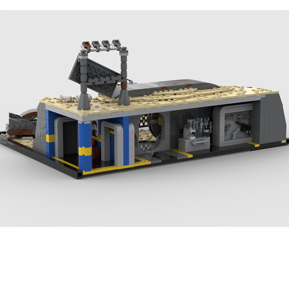 MOC-104229 Nuclear Shelter with Full interior from Video Game 1630 Parts-ZITIANYOUBUILD
