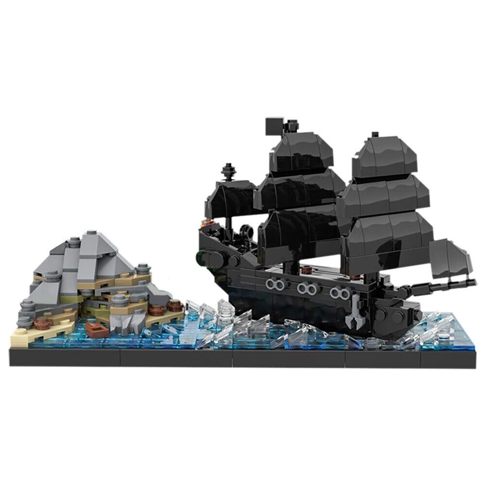 C5194 Mini Curse of the Black Pearl Ship Boat 400 Parts from Film for Adults-ZITIANYOUBUILD