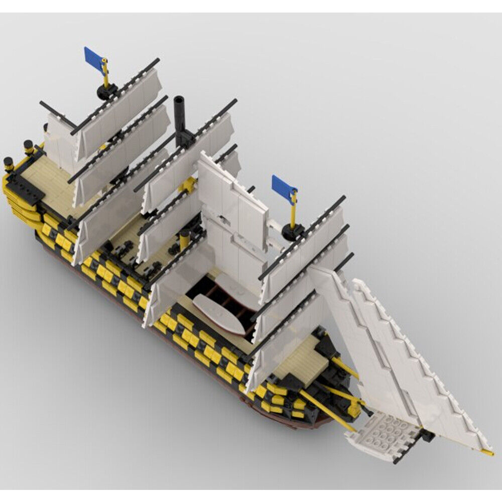 MOC-52315 The Oldest Ship Naval Vessel Biulding Toys 1:200 Scale 1905 Parts-ZITIANYOUBUILD