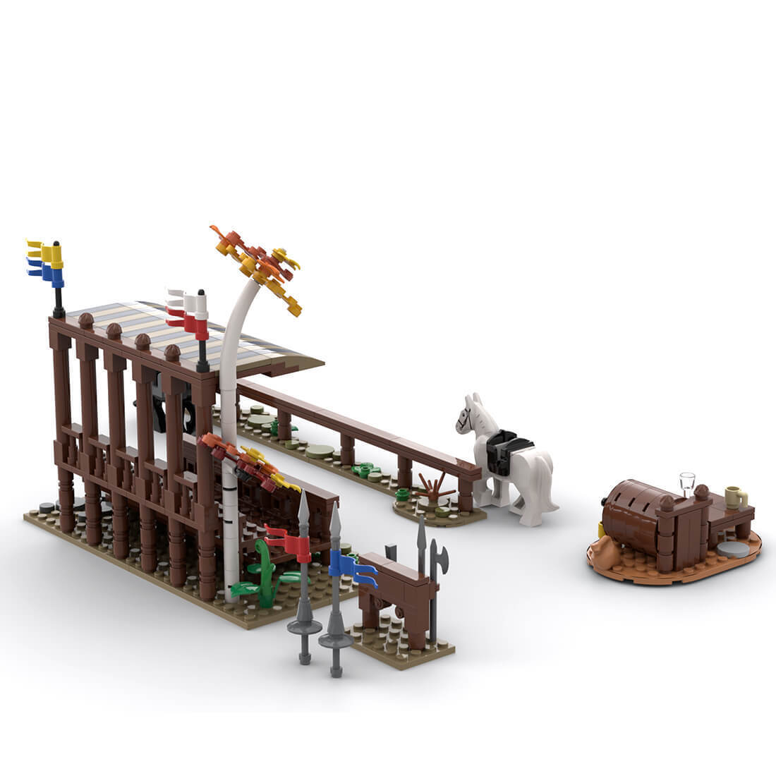 Custom MOC-86887 Medieval Tournament 400 Parts Kids Gift for Christmas-ZITIANYOUBUILD