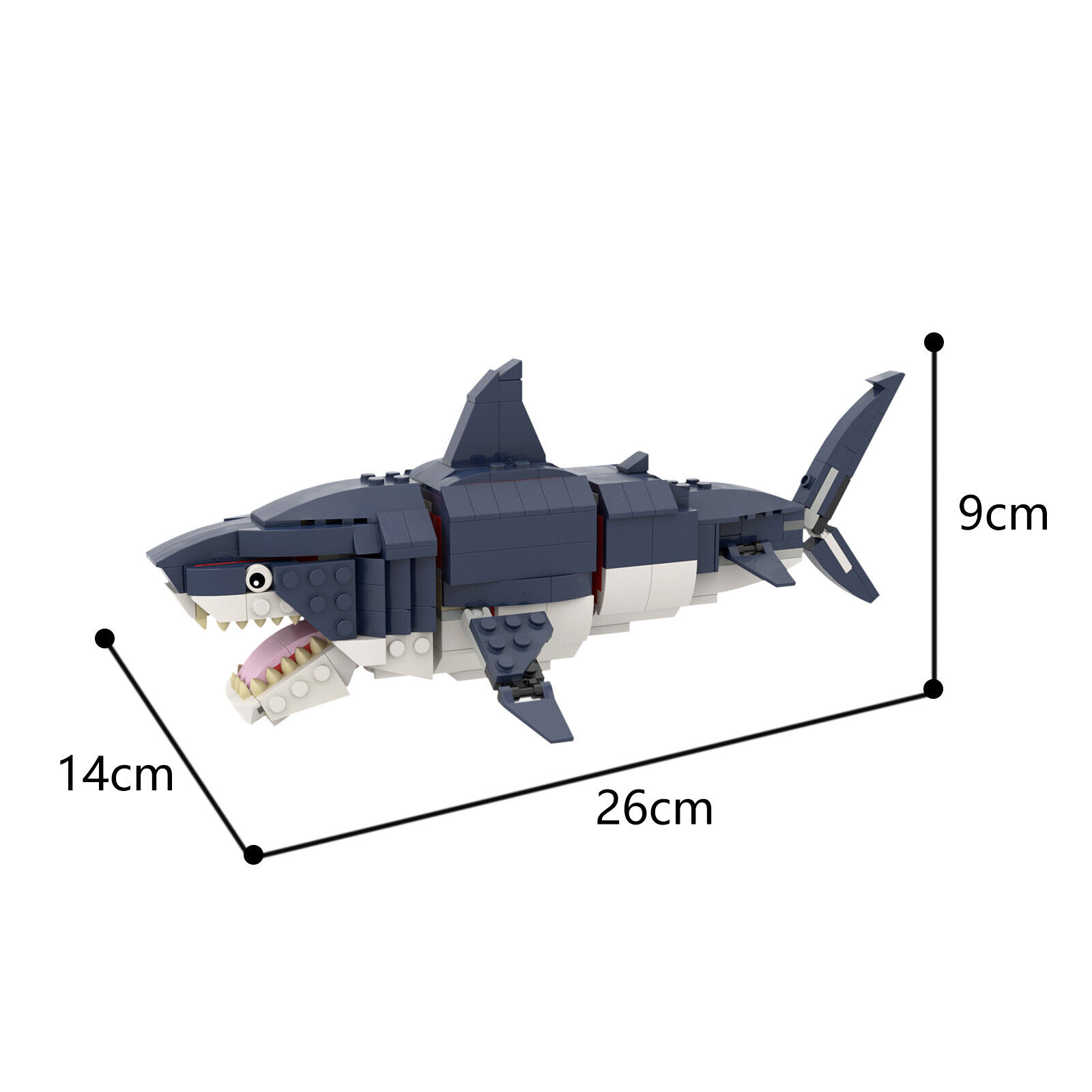Custom MOC: MOC-54541 Deep Sea Creatures Megalodon Model Toys Set for Kids-ZITIANYOUBUILD