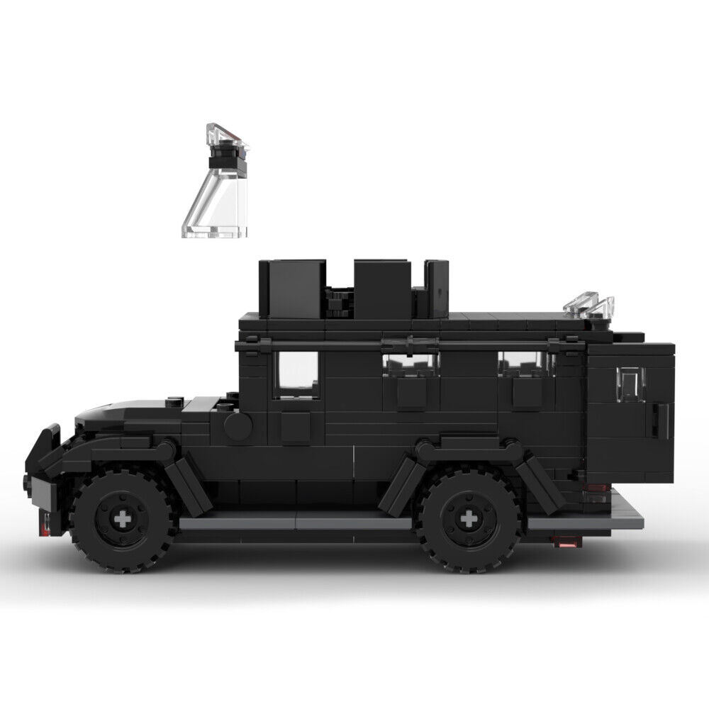 MOC-155477 Wheeled SWAT Vehicle for Military and Law Enforcement Use 300 Parts-ZITIANYOUBUILD