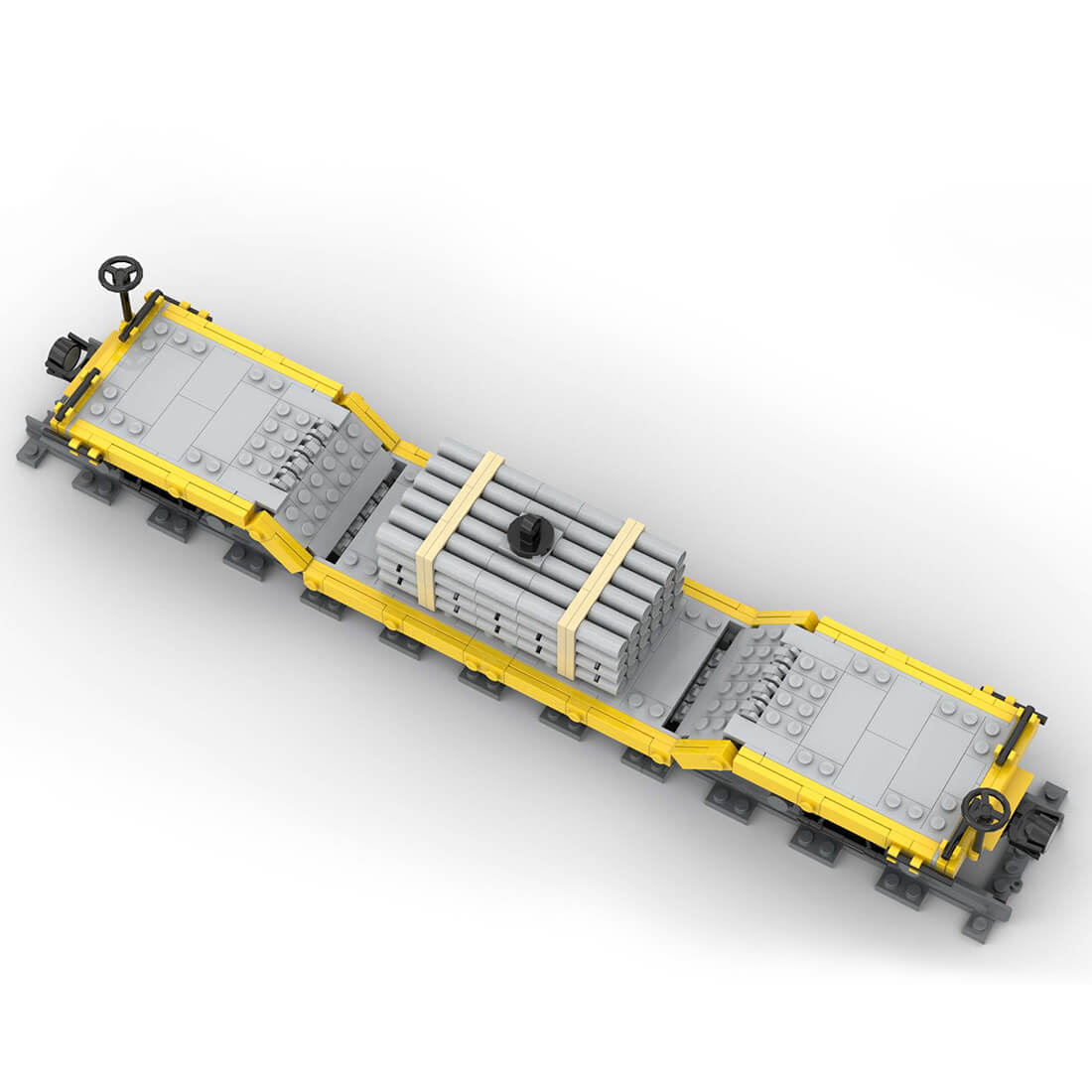 Custom MOC-46691 Center Drop Train Car Model 532 Parts Toys Gift for Christmas-ZITIANYOUBUILD