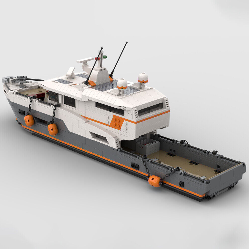 MOC-155372 Minifig Scale Expedition Yacht Boat with Interior 1686 Parts-ZITIANYOUBUILD