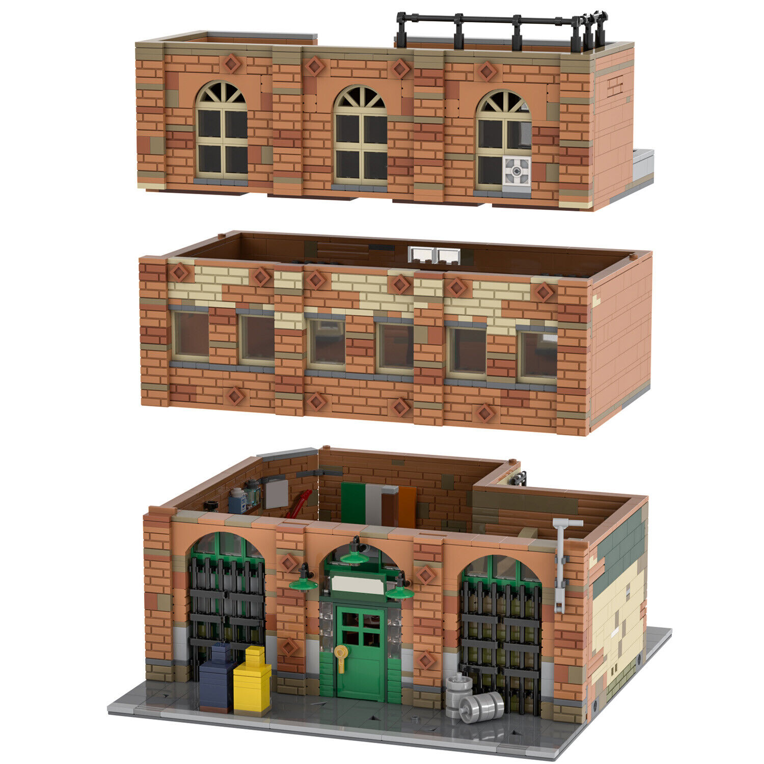 MOC-107637 Modular Pub The Worst Bar with Interior Building Toys Set 2541 Parts-ZITIANYOUBUILD
