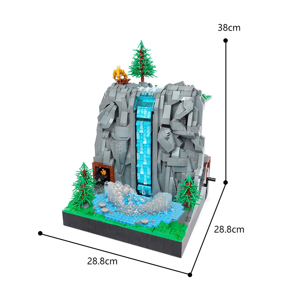 Custom MOC: C807602 Mountain Waterfall Model 2424 Parts for Collection-ZITIANYOUBUILD