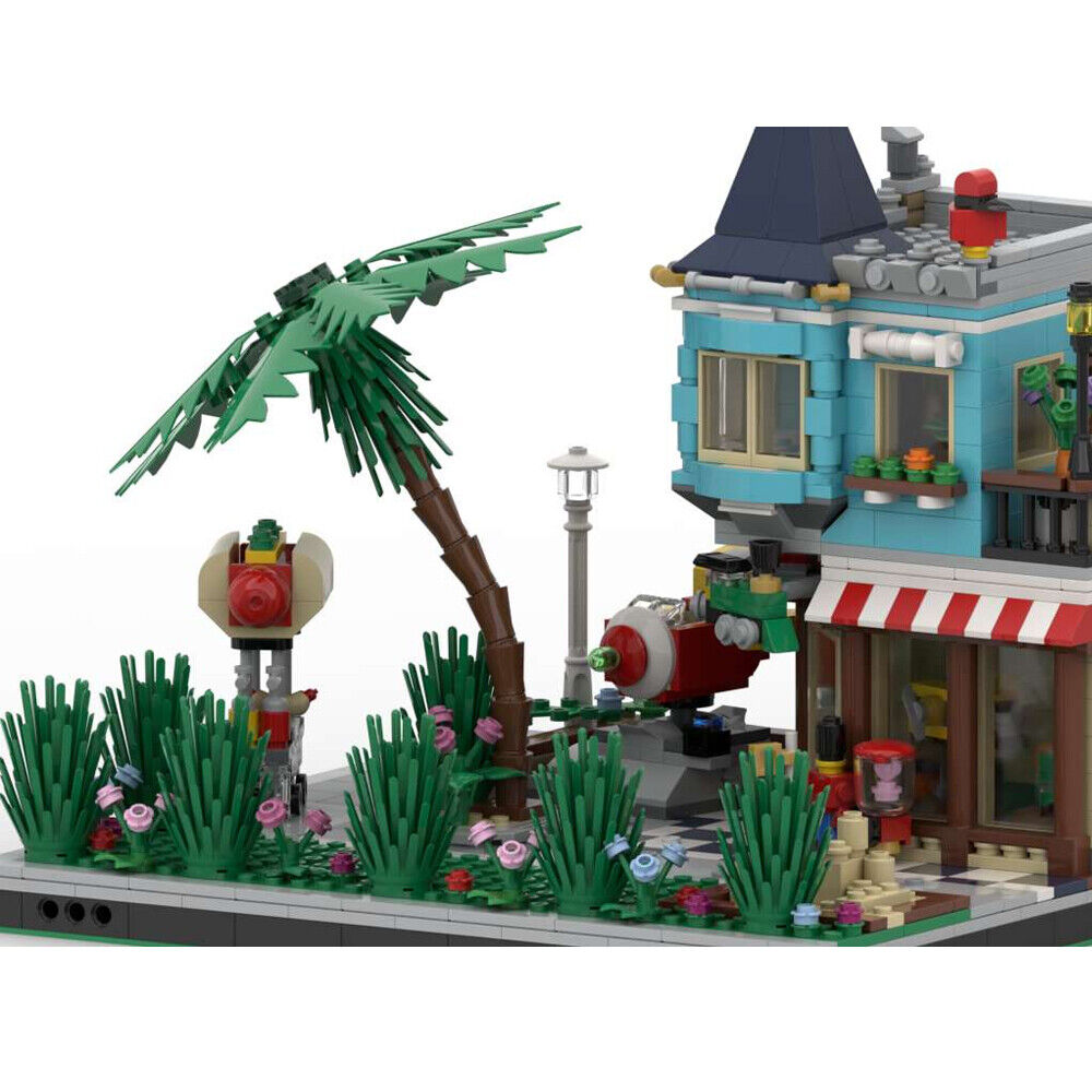 MOC-81592 Modular Building: Toy Store & Apartment Model with Interior 1229 Parts-ZITIANYOUBUILD