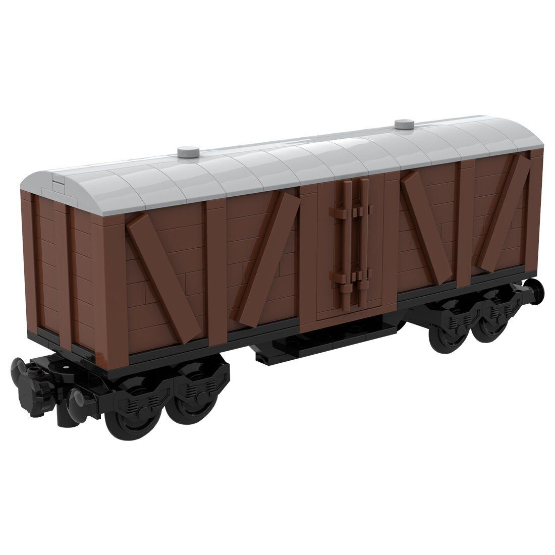 Custom MOC-78793 7 Stud Wide Old Style Box Car 4 Axis Train 421 Parts Kids Gift-ZITIANYOUBUILD
