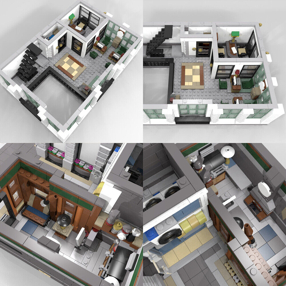 C4978 Bank Model with Interior 3967 Parts from 10251 Modified Version-ZITIANYOUBUILD