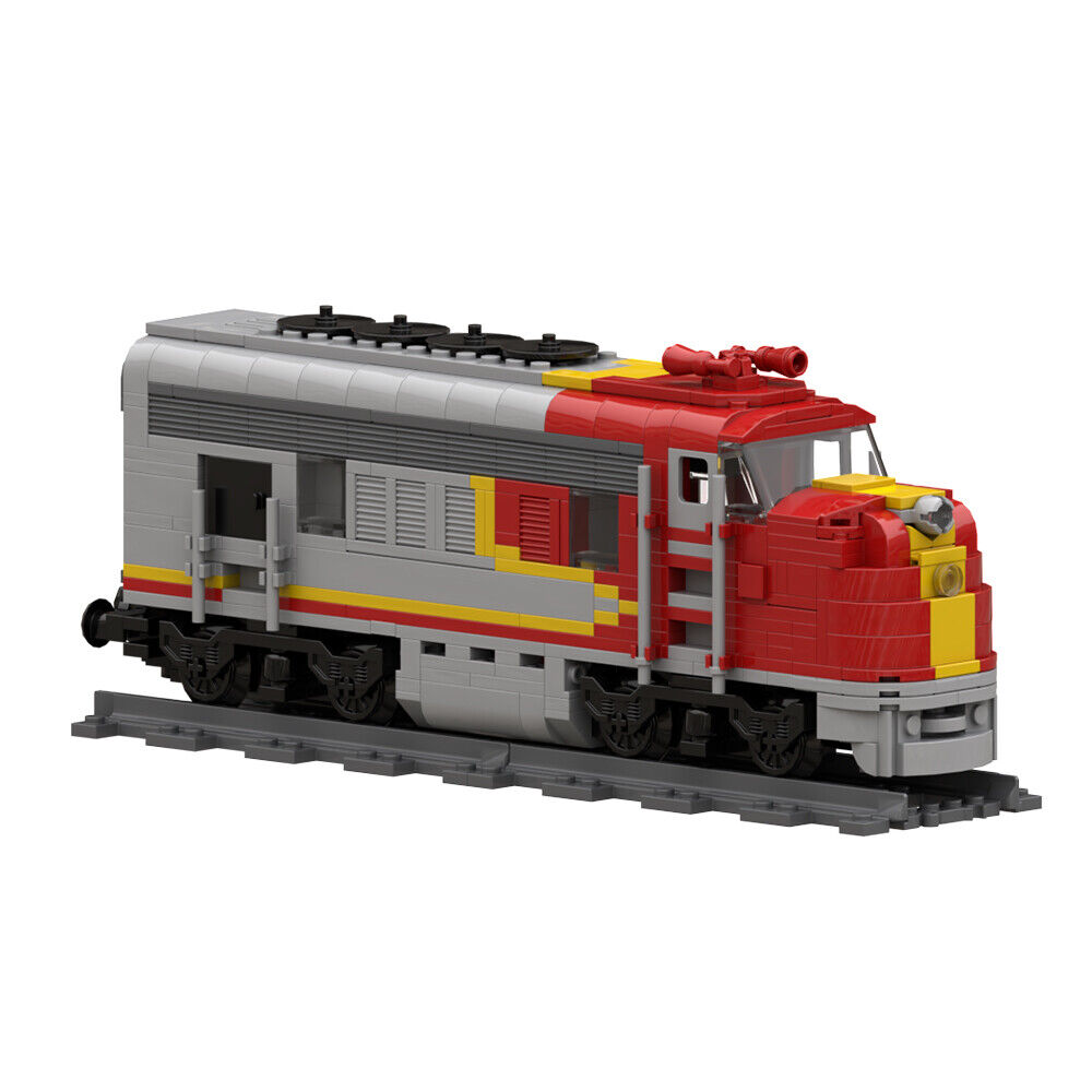 C807302 S-a-n-t-a F_e Heavy Duty Passenger Locomotive with Rail 570 Parts-ZITIANYOUBUILD