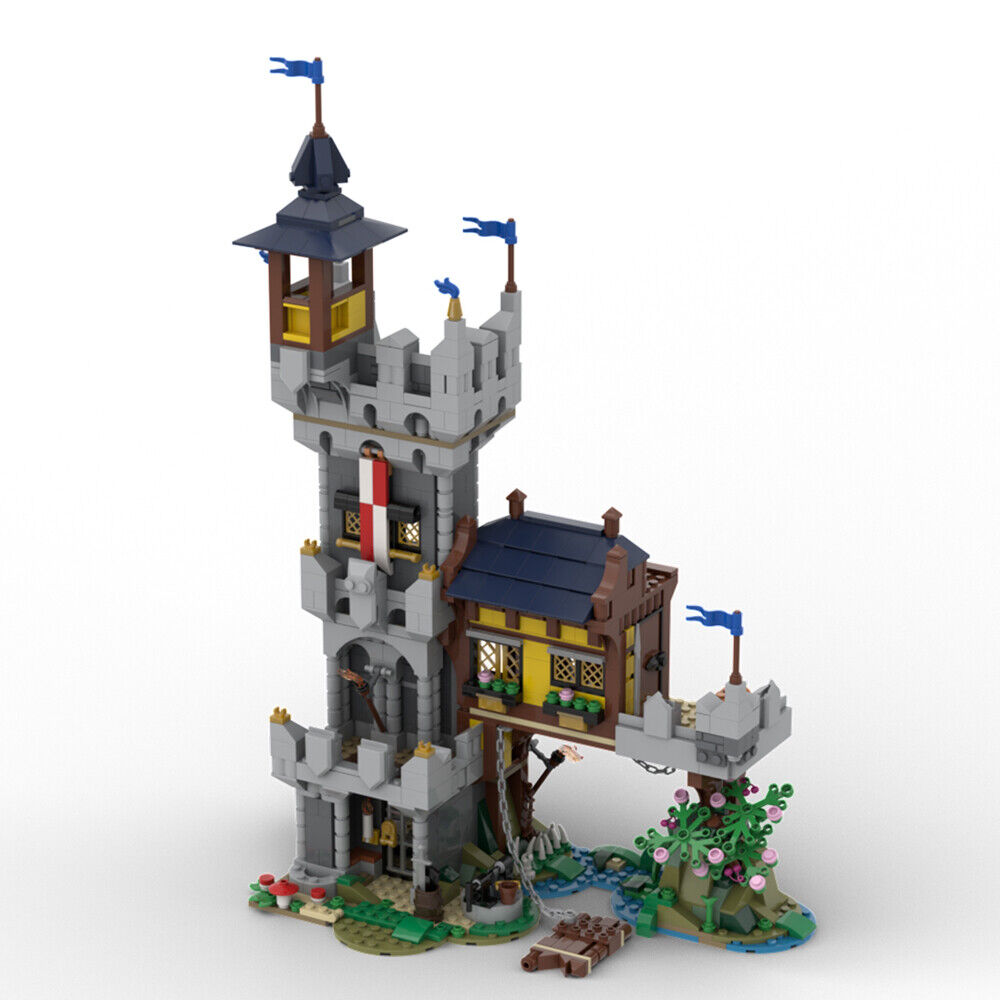 MOC-128084 1239 Parts Medieval River Outpost Alternate Build for Set 31120-ZITIANYOUBUILD