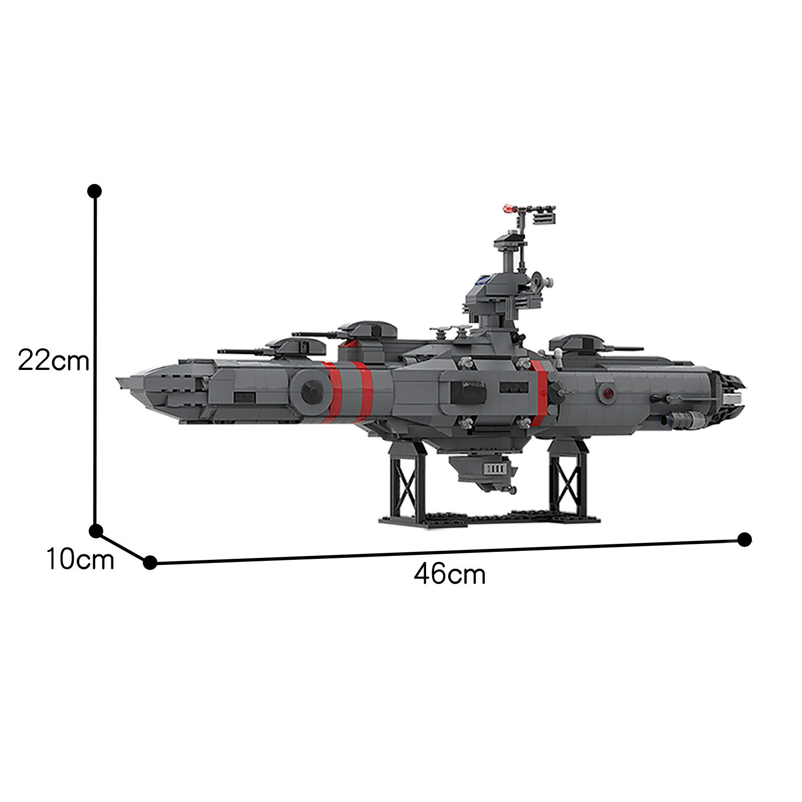 C5536 Space Cruiser Ship with Display Stand Buiding Toys Set 978 Parts-ZITIANYOUBUILD