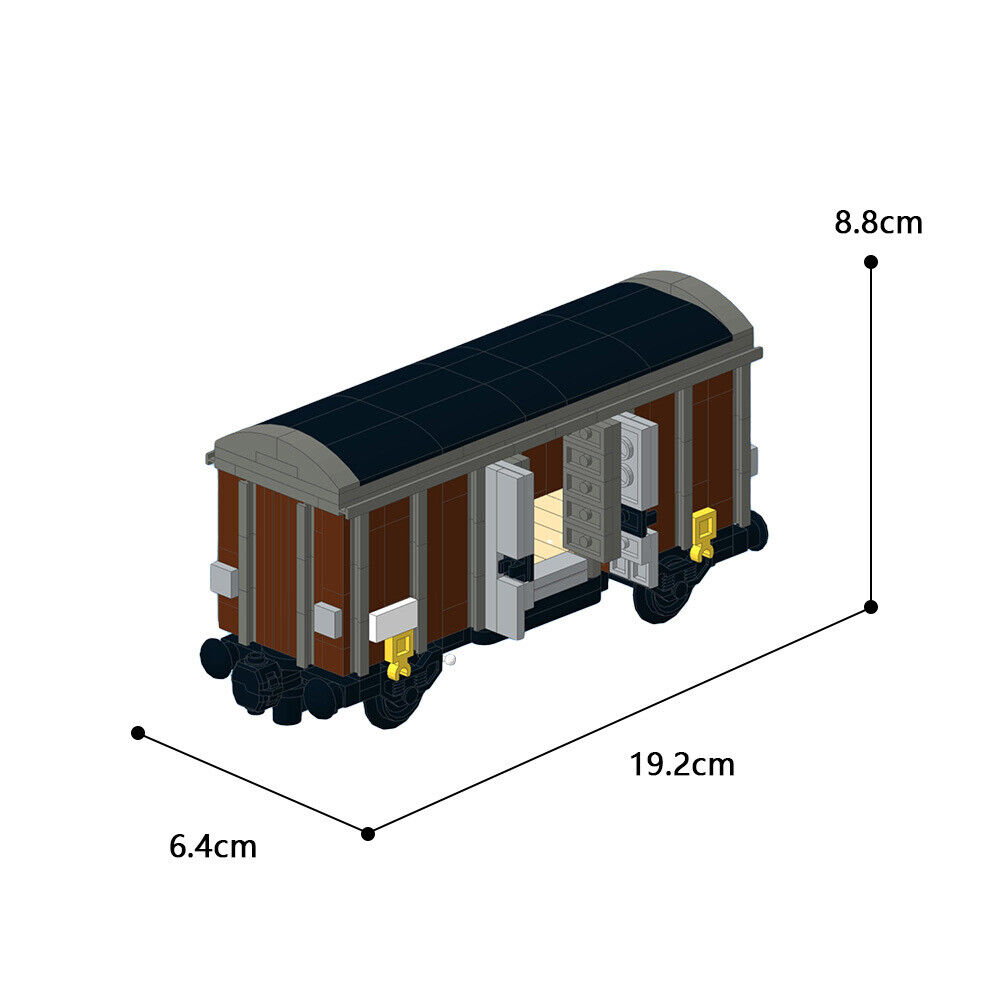 Custom MOC: C7892 4-Wheel Box Wagon 347 Parts for 10277 Gift for Christmas-ZITIANYOUBUILD