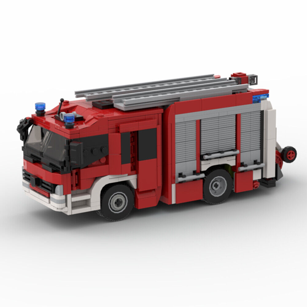 MOC-137461 Functional and Playable Fire Truck Rescue Vehicle 1019 Parts-ZITIANYOUBUILD