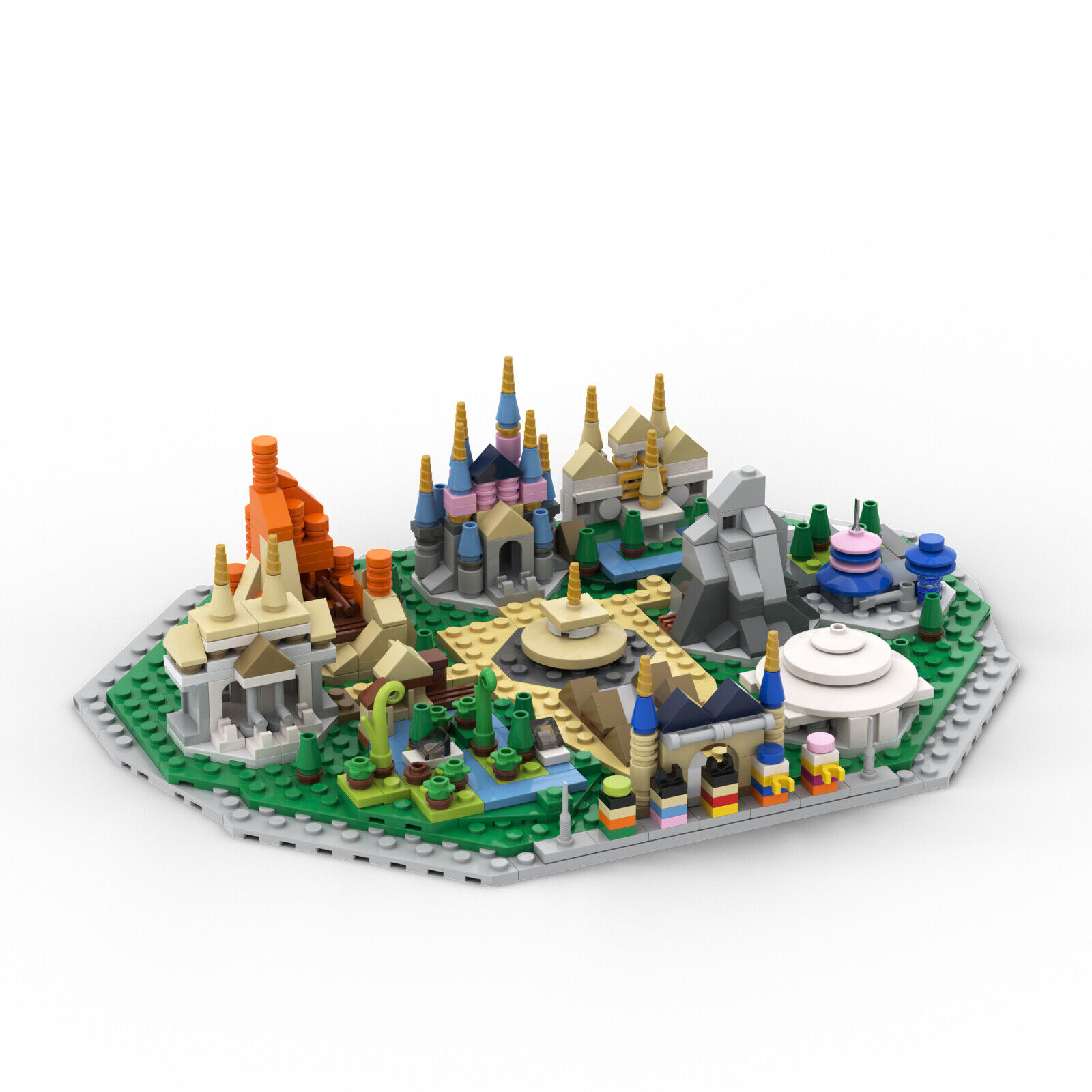 C6969 World Famous Theme Park Microscale Building Toys Set 615 Parts-ZITIANYOUBUILD