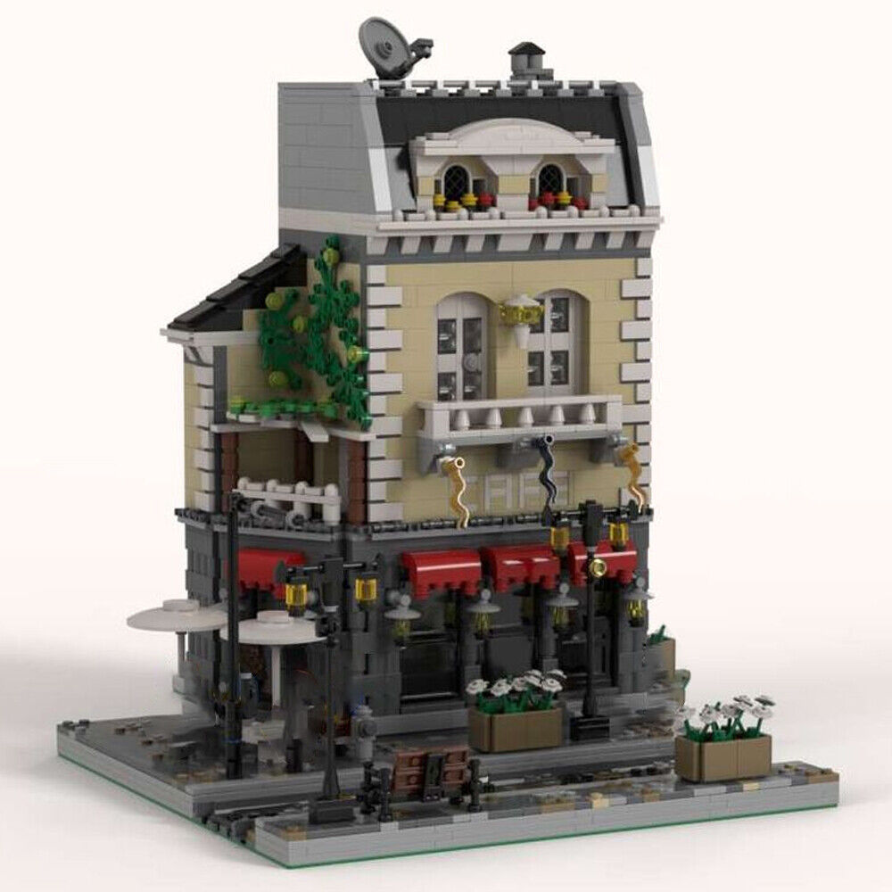 MOC-39843 Modular Restaurant Model with Interior Building Toys Set 1446 Parts-ZITIANYOUBUILD