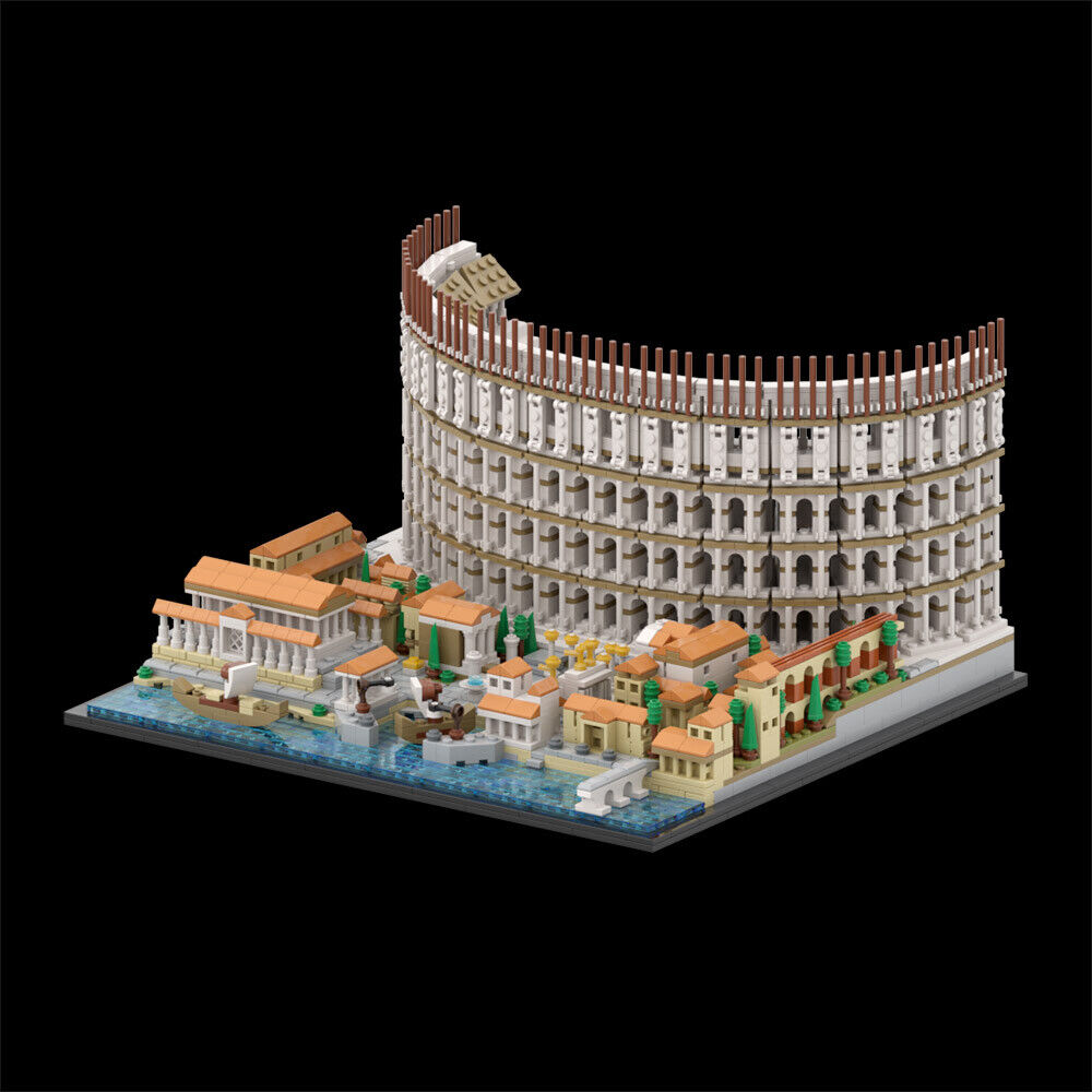C9240 Colosseum Model with Forum Romanum and Amphitheatrum Flavium 3959 Parts-ZITIANYOUBUILD