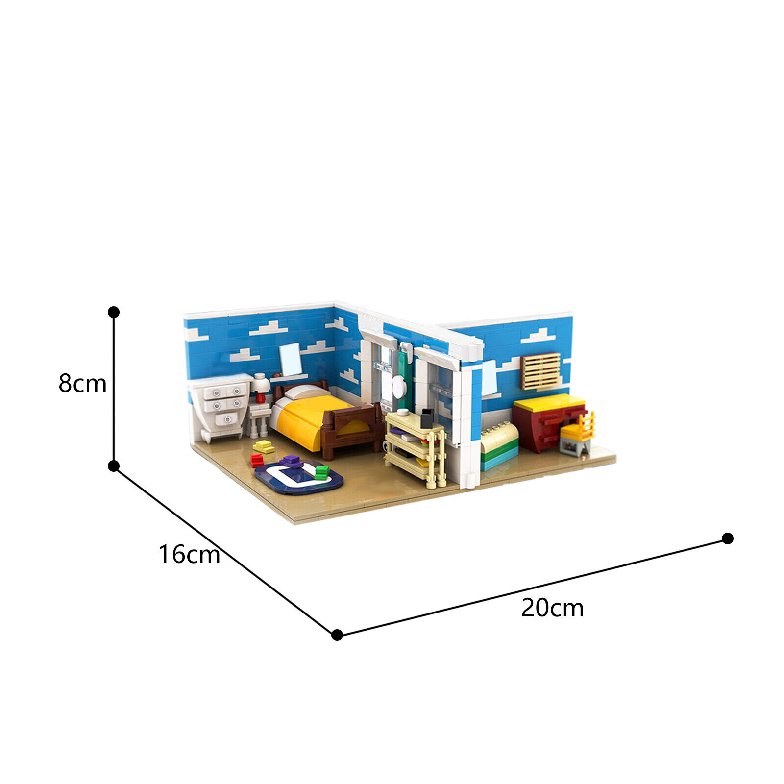 C7248 Andy's Room with Removeable Furtniture and Accessories 699 Parts-ZITIANYOUBUILD